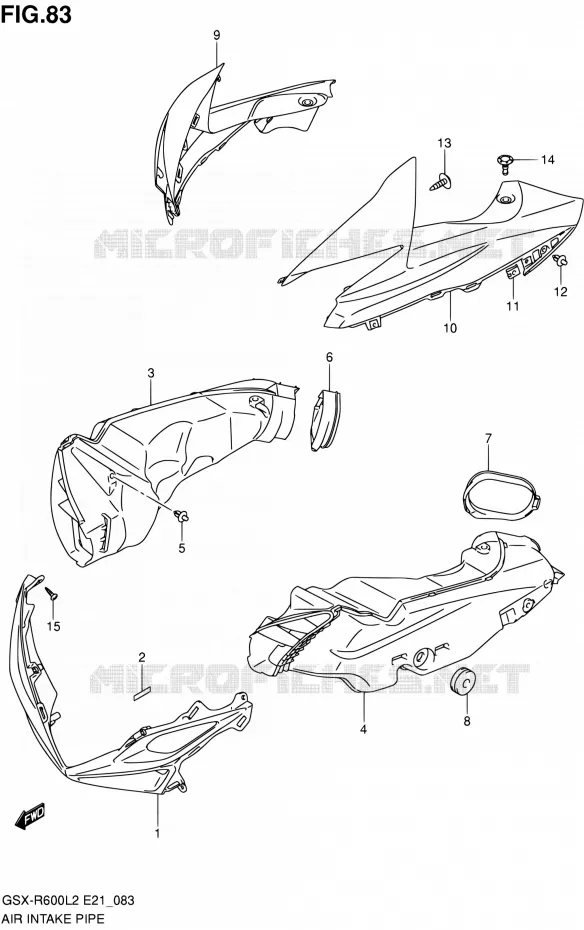 PRISE D AIR (GSX-R600L2 E21) Suzuki MOTO 600 GSX-R 2012  GSX-R600L2(E21)