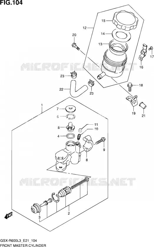 MAITRE CYLINDRE AVANT Suzuki MOTO 600 GSX-R 2013  GSX-R600 L3 (E21)