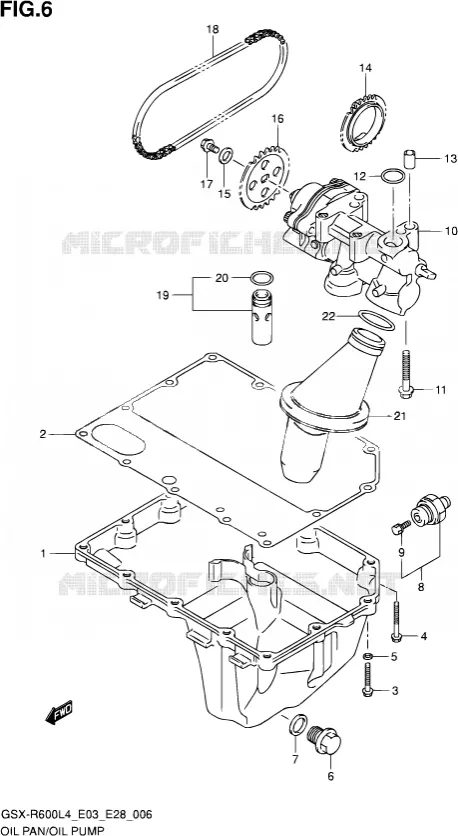 CARTER INFERIEUR - POMPE A HUILE Suzuki MOTO 600 GSX-R 2014  GSX-R600 L4 (E03,E28,E33)