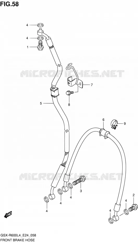 DURITE DE FREIN AVANT Suzuki MOTO 600 GSX-R 2014  GSX-R600 L4 (E24)