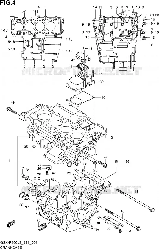 CARTER Suzuki MOTO 600 GSX-R 2013  GSX-R600UE L3 (E21)