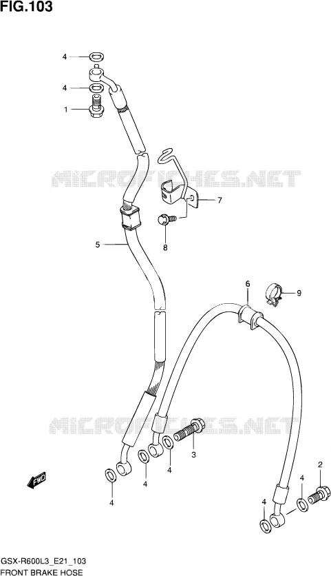 DURITE DE FREIN AVANT Suzuki MOTO 600 GSX-R 2013  GSX-R600UE L3 (E21)