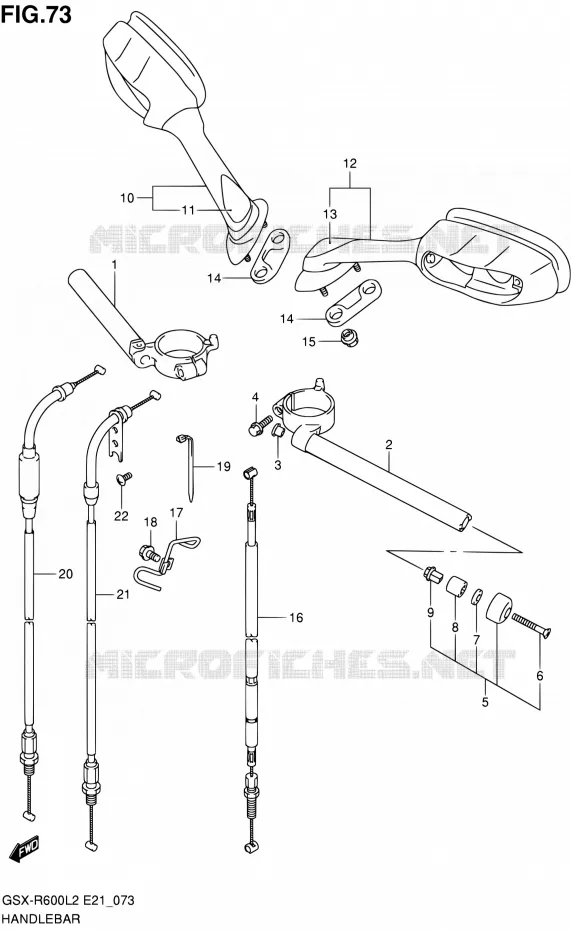GUIDON Suzuki MOTO 600 GSX-R 2012  GSX-R600UFL2(E21)