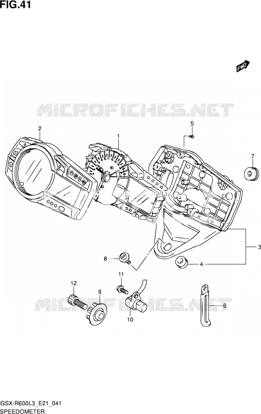COMPTEUR (GSX-R600L3 E21) Suzuki MOTO 600 GSX-R 2013  GSX-R600UF L3 (E21)