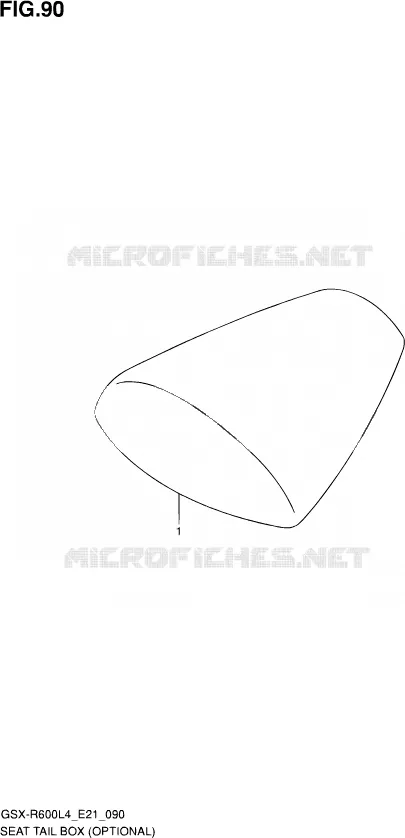 CAPOT DE SELLE (OPTIONAL) Suzuki MOTO 600 GSX-R 2014  GSX-R600UF L4 (E21)