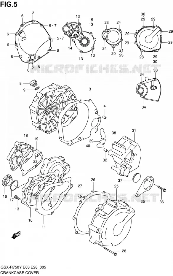 CARTER Suzuki MOTO 750 GSX-R 2003  GSX-R750K3(E03,E28,E33)