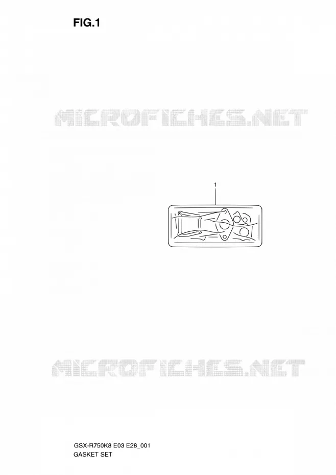 KIT JOINTS Suzuki MOTO 750 GSX-R 2008  GSX-R750 K8 (E03,E28,E33)