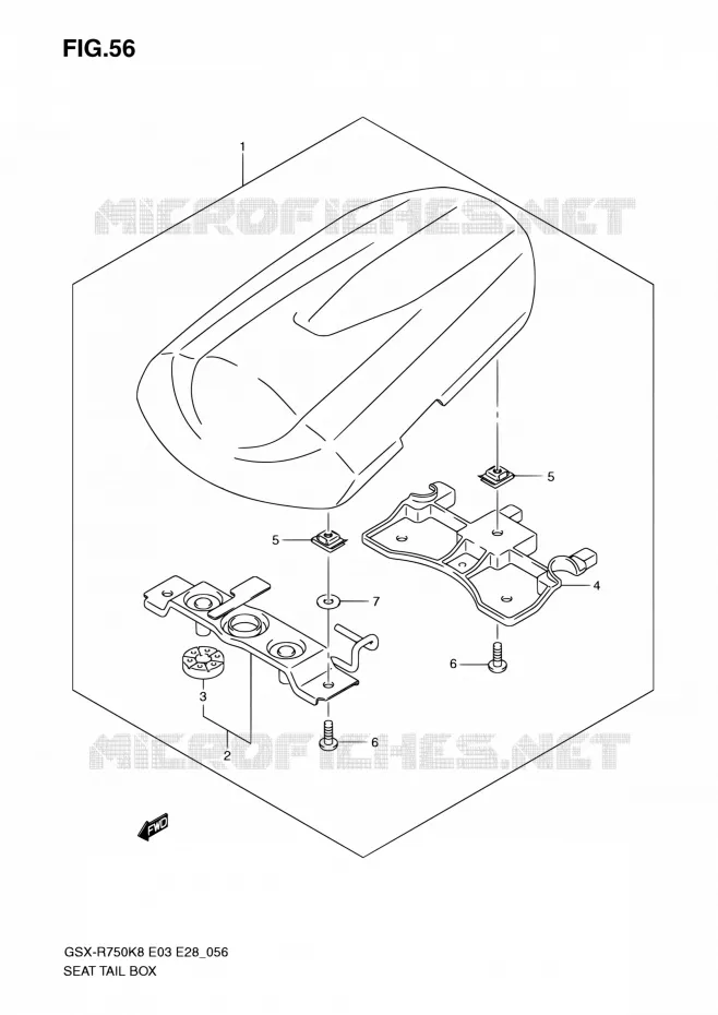 CAPOT DE SELLE Suzuki MOTO 750 GSX-R 2009  GSX-R750 K9 (E03,E28,E33)