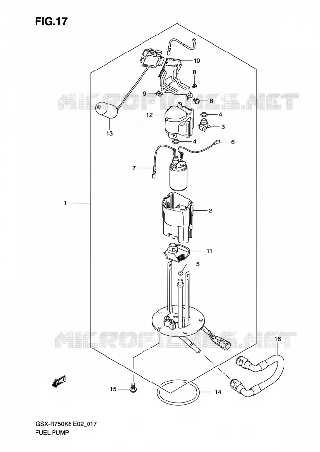 POMPE A ESSENCE Suzuki MOTO 750 GSX-R 2010  GSX-R750L0(E24)