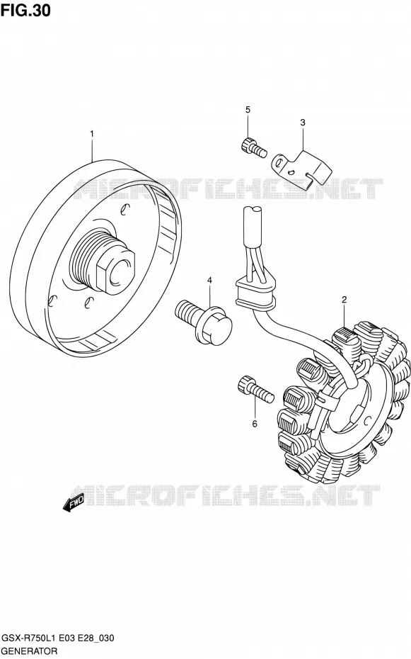 ALTERNATEUR Suzuki MOTO 750 GSX-R 2011  GSX-R750 L1 (E03,E28,E33)