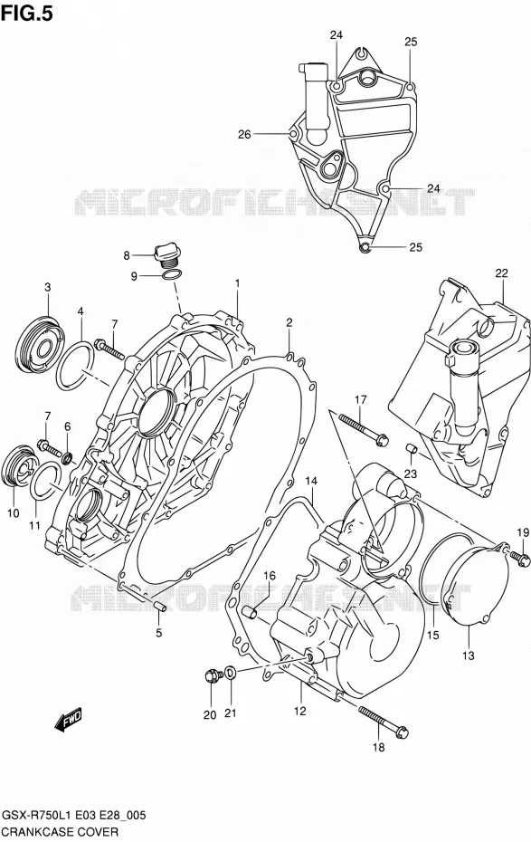 CARTER Suzuki MOTO 750 GSX-R 2011  GSX-R750 L1 (E03,E28,E33)