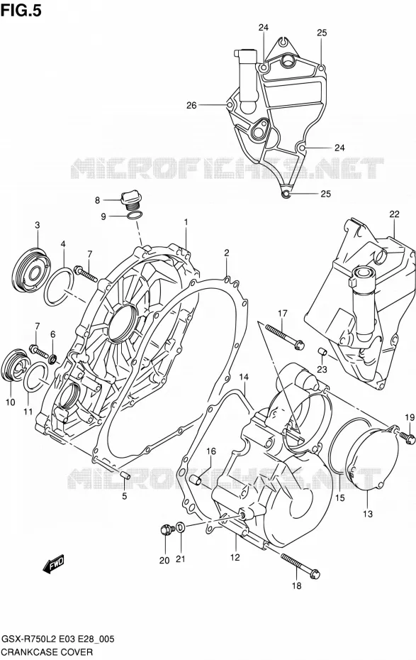 CARTER Suzuki MOTO 750 GSX-R 2012  GSX-R750L2(E03,E28,E33)