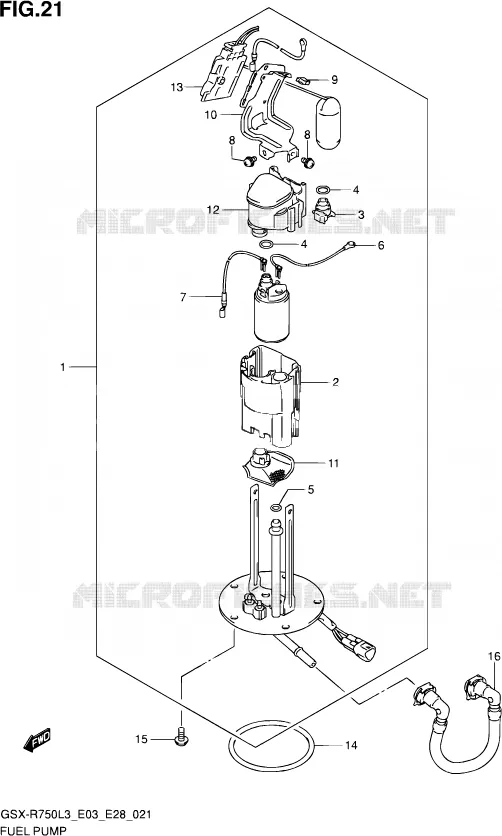 POMPE A ESSENCE Suzuki MOTO 750 GSX-R 2013  GSX-R750 L3 (E03,E28,E33)
