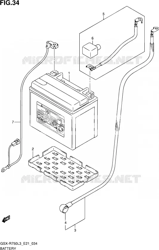 BATTERIE Suzuki MOTO 750 GSX-R 2013  GSX-R750 L3 (E21)