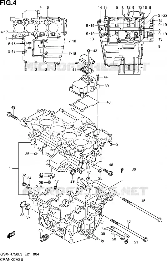 CARTER Suzuki MOTO 750 GSX-R 2013  GSX-R750 L3 (E21)