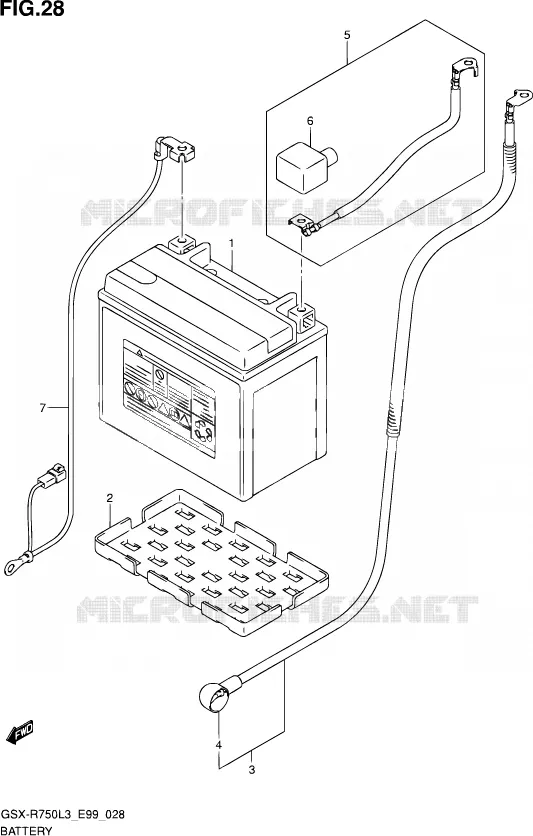 BATTERIE Suzuki MOTO 750 GSX-R 2013  GSX-R750 L3 (E99)