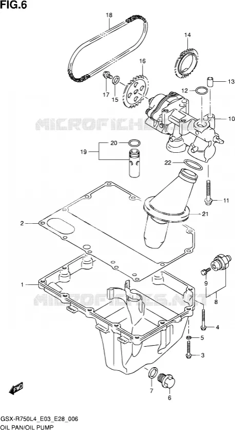 CARTER INFERIEUR - POMPE A HUILE Suzuki MOTO 750 GSX-R 2014  GSX-R750 L4 (E03,E28,E33)