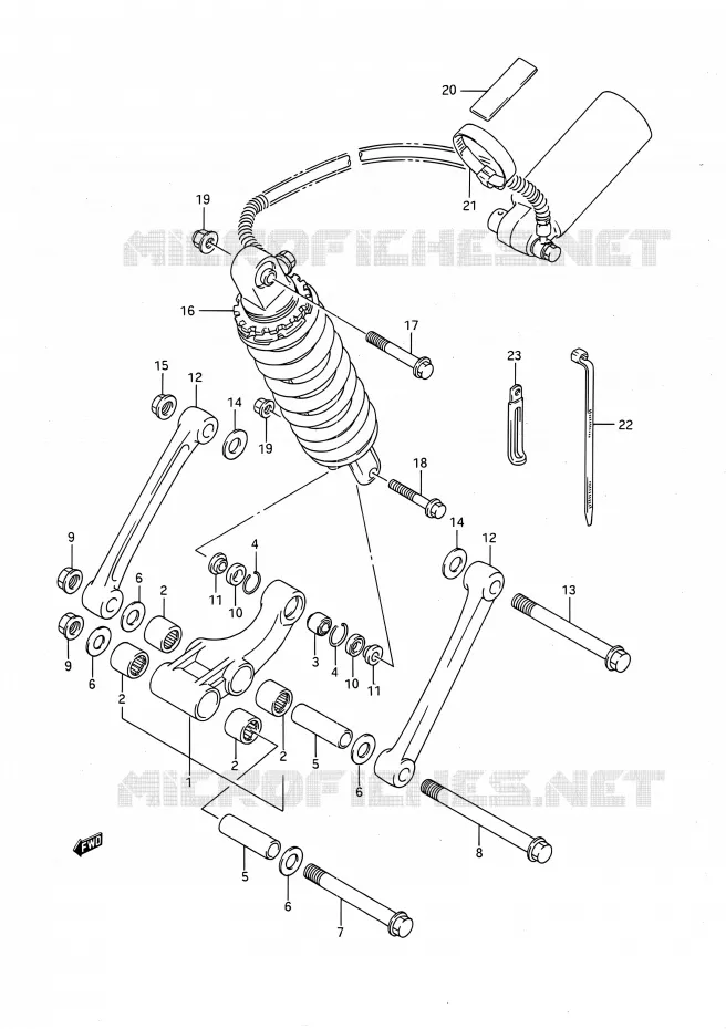 BIELLETTE D'AMORTISSEUR Suzuki MOTO 750 GSX-R 1991  GSX-R750 M (E03,E28,E33)