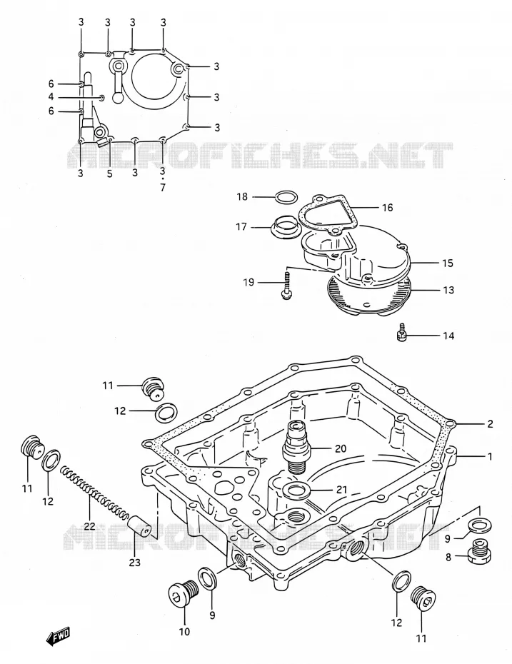 CARTER INFERIEUR Suzuki MOTO 750 GSX-R 1991  GSX-R750 M (E03,E28,E33)