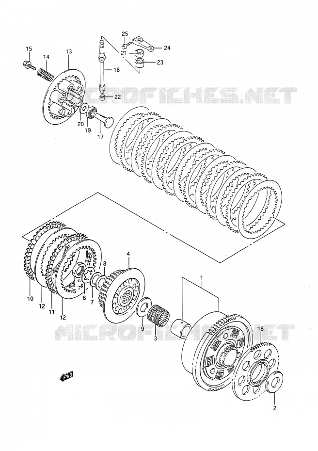 EMBRAYAGE Suzuki MOTO 750 GSX-R 1991  GSX-R750 M (E03,E28,E33)