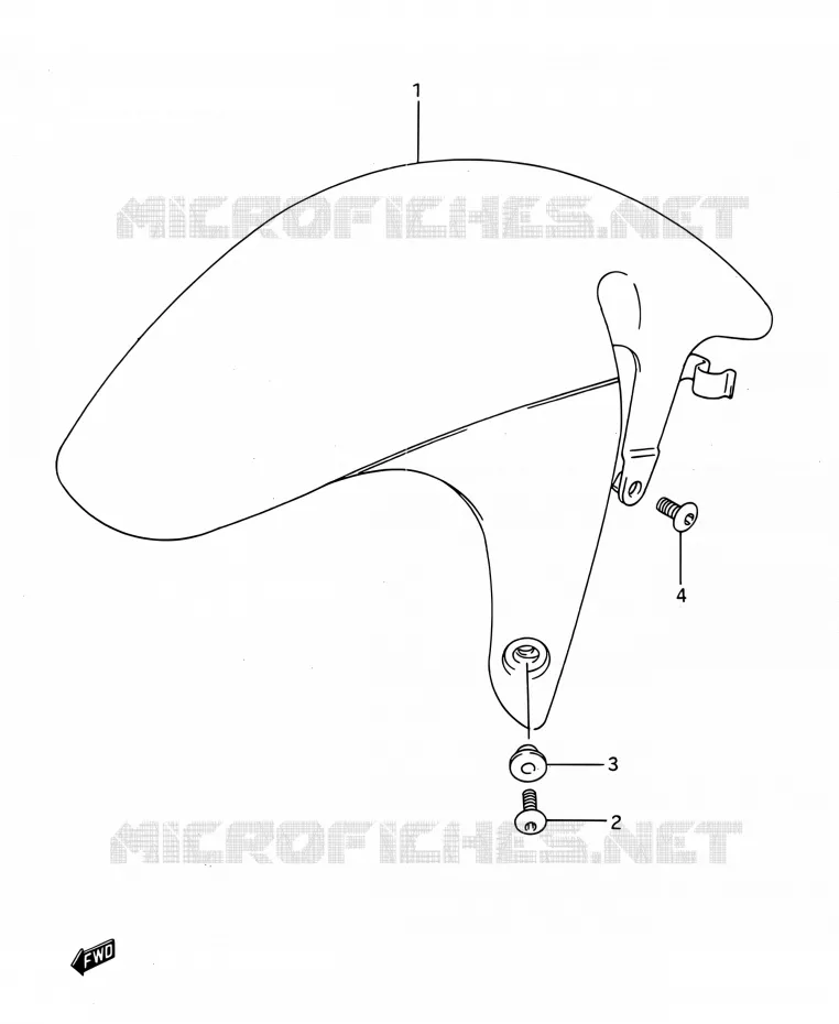 GARDE BOUE AVANT Suzuki MOTO 750 GSX-R 1991  GSX-R750 M (E03,E28,E33)