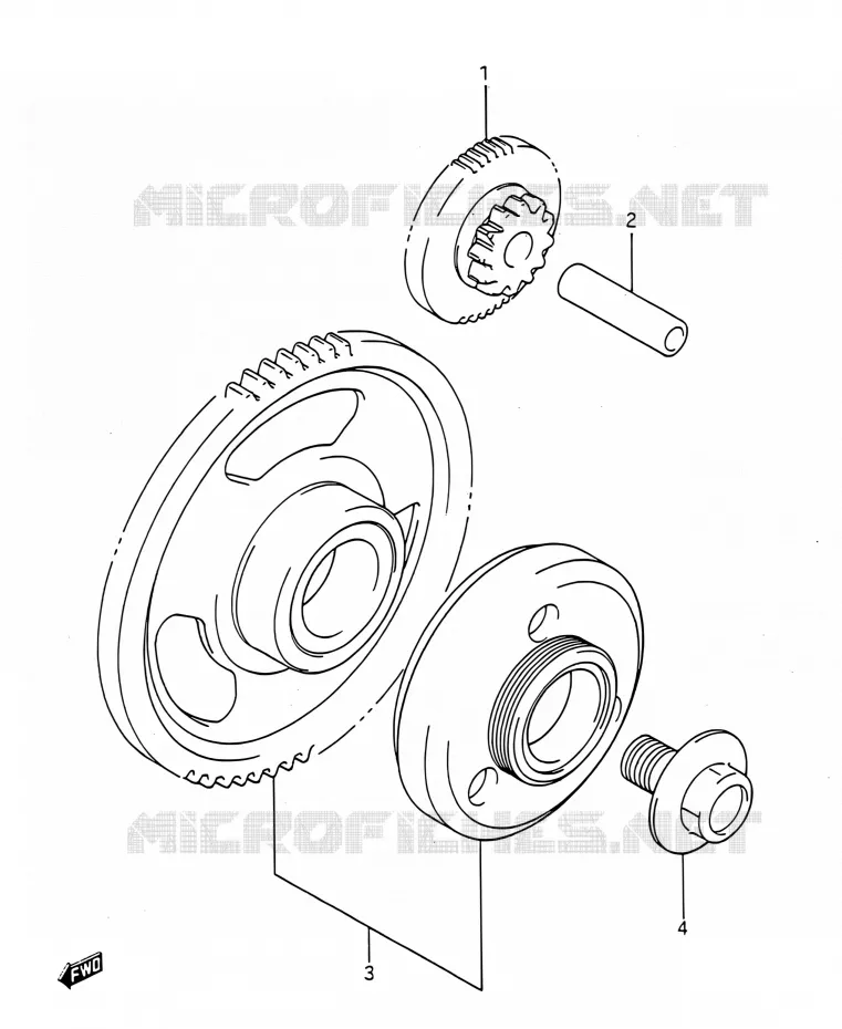 ROUE LIBRE DE DEMARREUR Suzuki MOTO 750 GSX-R 1991  GSX-R750 M (E03,E28,E33)