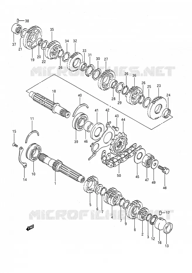 TRANSMISSION Suzuki MOTO 750 GSX-R 1991  GSX-R750 M (E03,E28,E33)