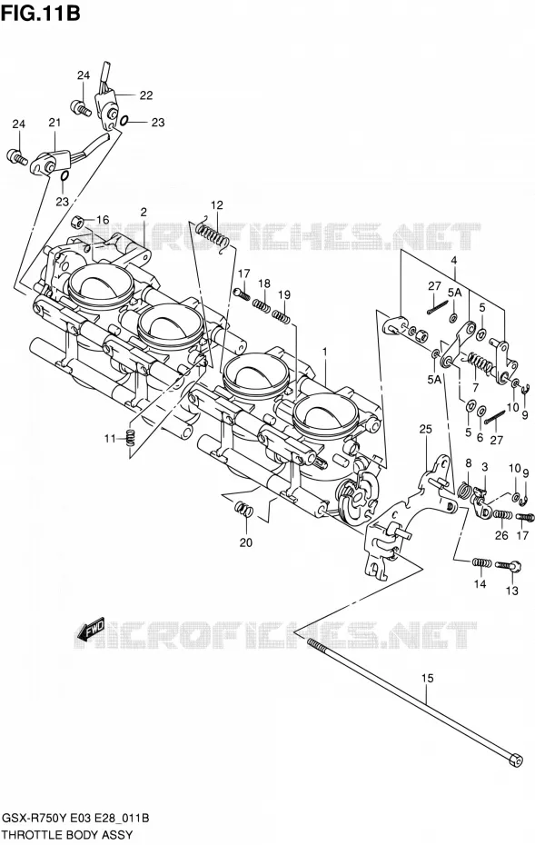 CORPS DE PAPILLON (MODELE K2) Suzuki MOTO 750 GSX-R 2000  GSX-R750Y(E03,E28,E33)