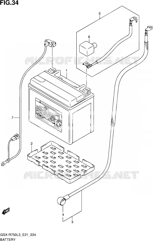 BATTERIE Suzuki MOTO 750 GSX-R 2013  GSX-R750UF L3 (E21)