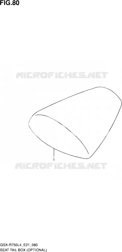 CAPOT DE SELLE (OPTIONAL) Suzuki MOTO 750 GSX-R 2014  GSX-R750UF L4 (E21)