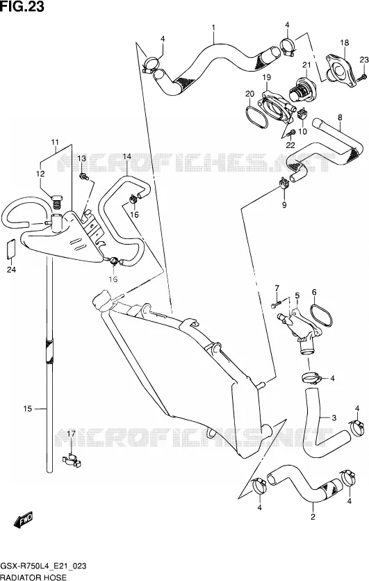 DURITE DE RADIATEUR Suzuki MOTO 750 GSX-R 2014  GSX-R750UF L4 (E21)