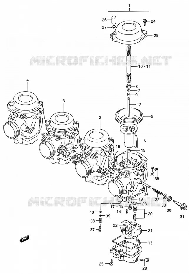 CARBURATEUR Suzuki MOTO 750 GSX-R 1992  GSX-R750W N (E03,E28,E33)