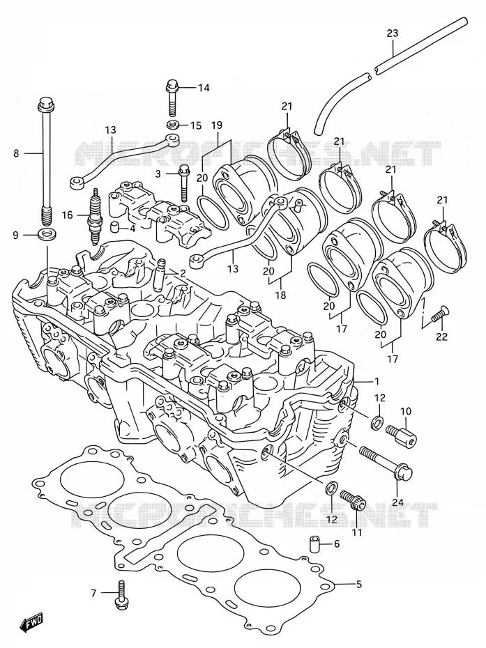 CULASSE Suzuki MOTO 750 GSX-R 1992  GSX-R750W N (E03,E28,E33)