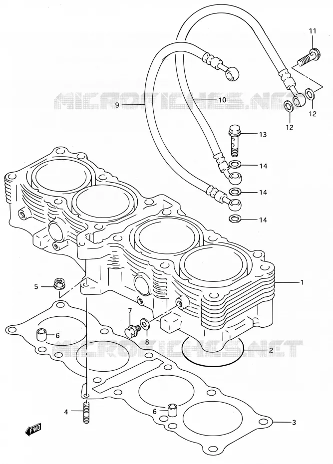 CYLINDRE Suzuki MOTO 750 GSX-R 1992  GSX-R750W N (E03,E28,E33)
