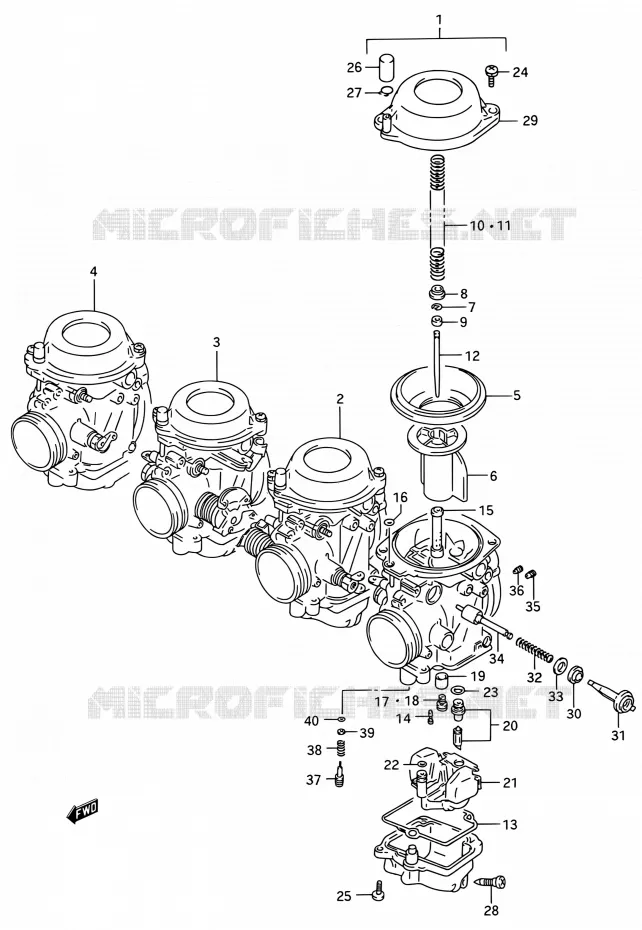 CARBURATEUR Suzuki MOTO 750 GSX-R 1993  GSX-R750W P (E03,E28,E33)