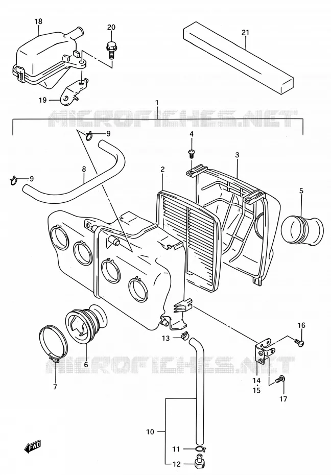 FILTRE A AIR Suzuki MOTO 750 GSX-R 1993  GSX-R750W P (E03,E28,E33)