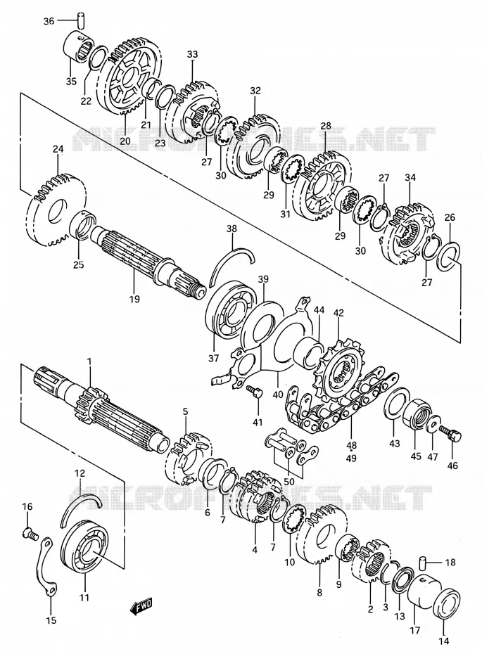 TRANSMISSION Suzuki MOTO 750 GSX-R 1993  GSX-R750W P (E03,E28,E33)