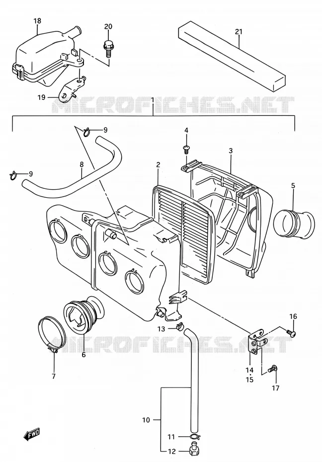 FILTRE A AIR Suzuki MOTO 750 GSX-R 1995  GSX-R750W S (E03,E28,E33)
