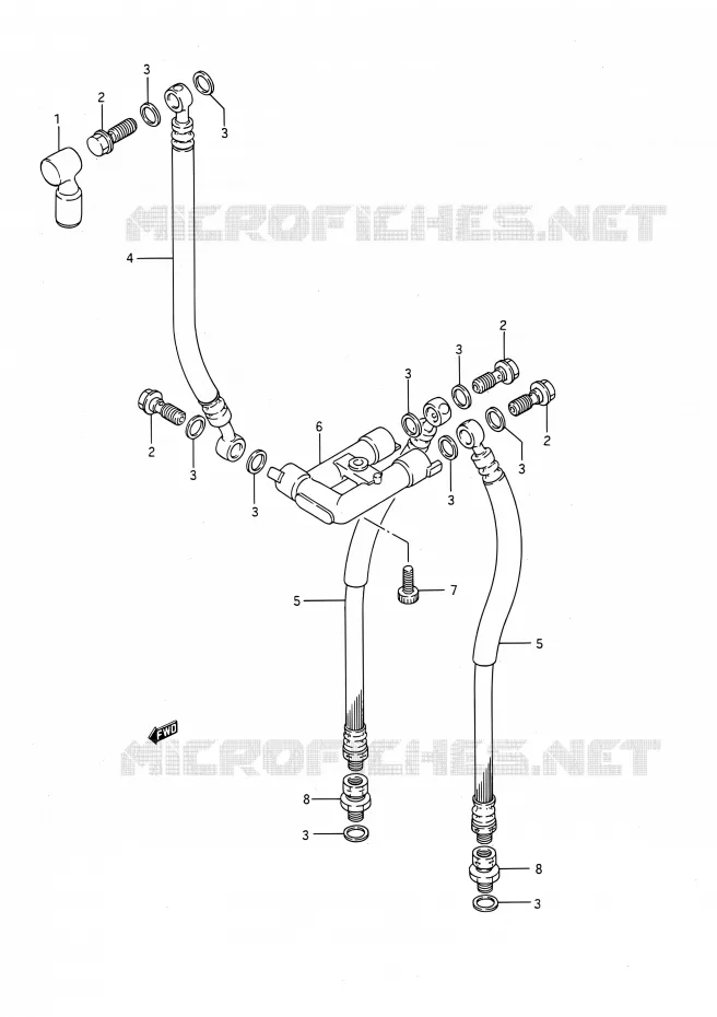 DURITE DE FREIN AVANT Suzuki MOTO 1100 GSX-F 1990  GSX1100F L (E03,E28,E33)