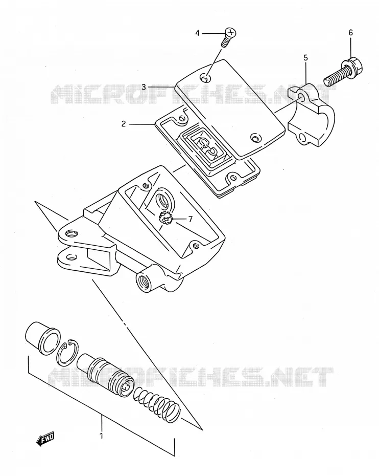 MAITRE CYLINDRE AVANT (MODELE K/L/M/N/P) Suzuki MOTO 1100 GSX-F 1990  GSX1100F L (E03,E28,E33)