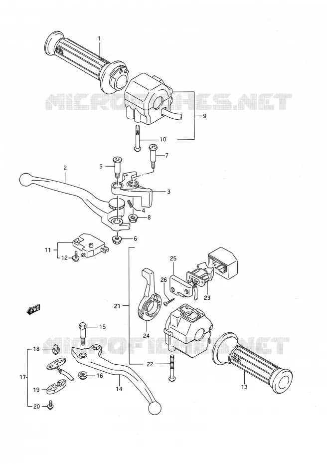 COMMODOS (MODELE K/L/M/N/P) Suzuki MOTO 1100 GSX-F 1992  GSX1100F N (E03,E28,E33)