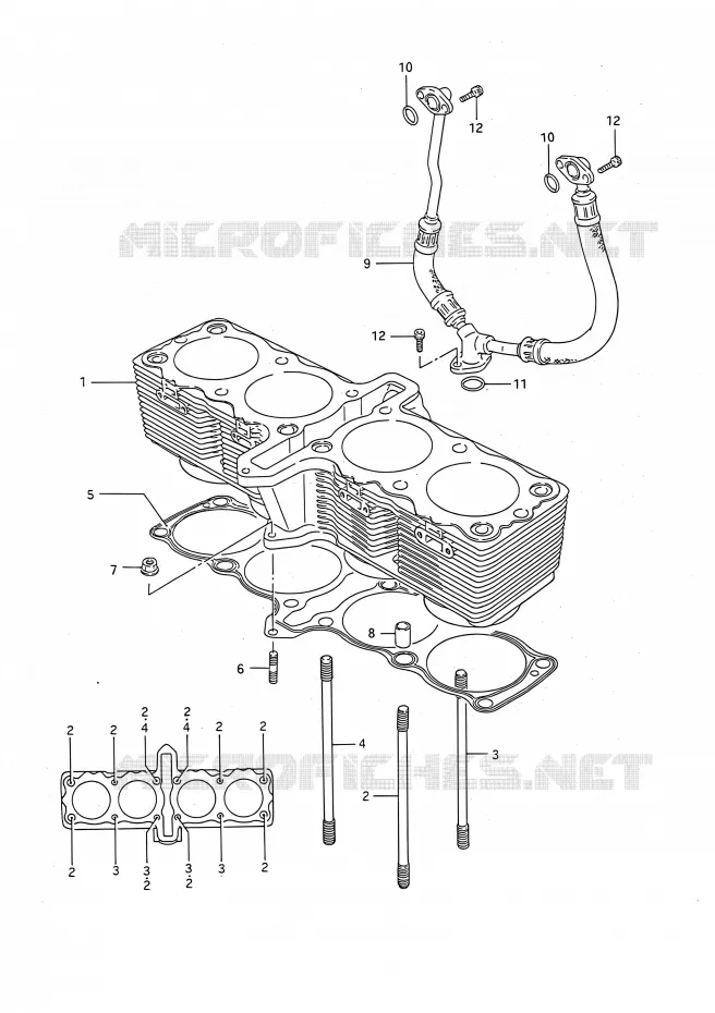 CYLINDRE Suzuki MOTO 1100 GSX-F 1992  GSX1100F N (E03,E28,E33)