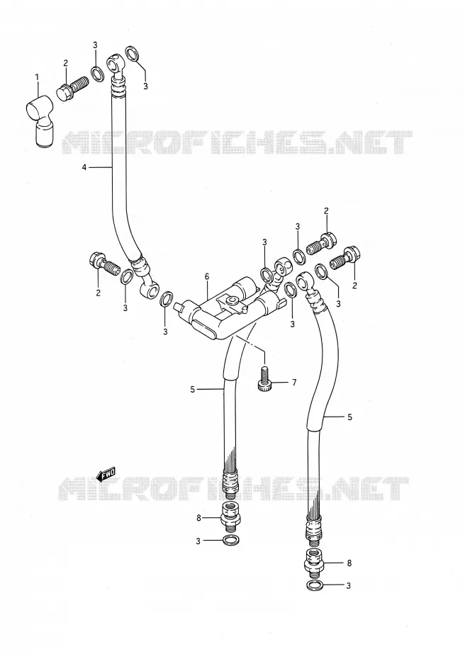 DURITE DE FREIN AVANT Suzuki MOTO 1100 GSX-F 1992  GSX1100F N (E03,E28,E33)