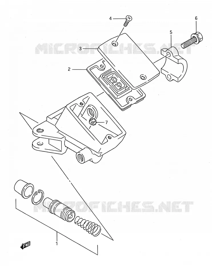 MAITRE CYLINDRE AVANT (MODELE K/L/M/N/P) Suzuki MOTO 1100 GSX-F 1992  GSX1100F N (E03,E28,E33)