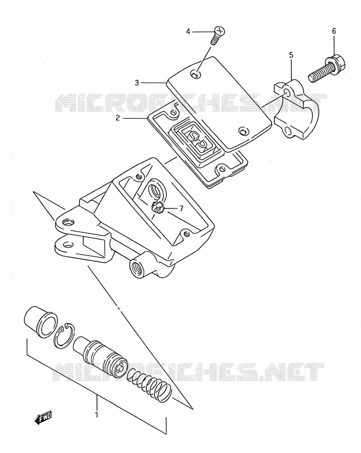 MAITRE CYLINDRE AVANT (MODELE K/L/M/N/P) Suzuki MOTO 1100 GSX-F 1993  GSX1100F P (E03,E28,E33)
