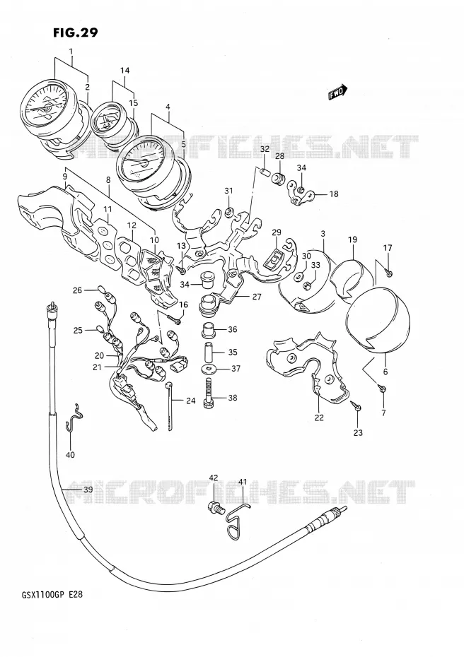COMPTEUR Suzuki MOTO 1100 GSX-G 1992  GSX1100G N (E03,E28,E33)