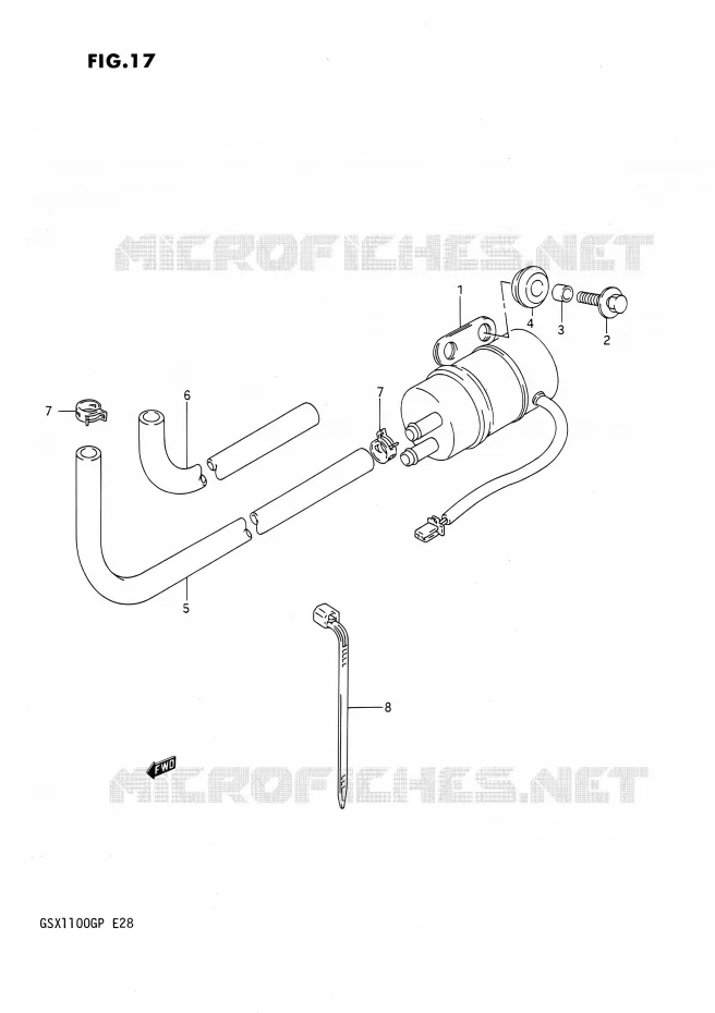 POMPE A ESSENCE Suzuki MOTO 1100 GSX-G 1993  GSX1100G P (E03,E28,E33)