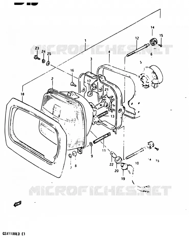 PHARE (GSX1100ESD) Suzuki MOTO 1100 GSX 1983  GSX1100E D/GSX1100EX D/GSX1100ES D
