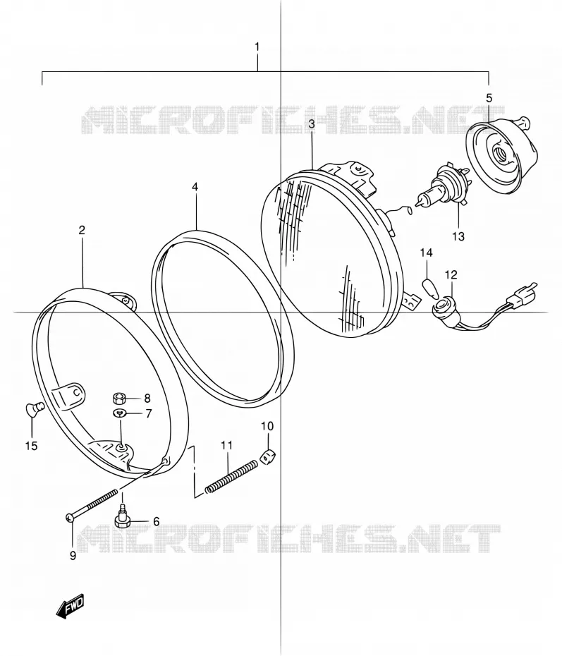 PHARE Suzuki MOTO 1200 GSX 2001  GSX1200K1