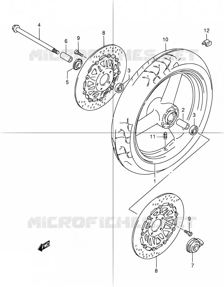 ROUE AVANT Suzuki MOTO 1200 GSX 2001  GSX1200K1